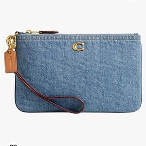 Coach denim wristlet